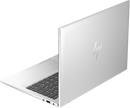 Looptop.se HP EliteBook 830 G10 silver aluminium laptop viewed from the rear angle showing keyboard and ports