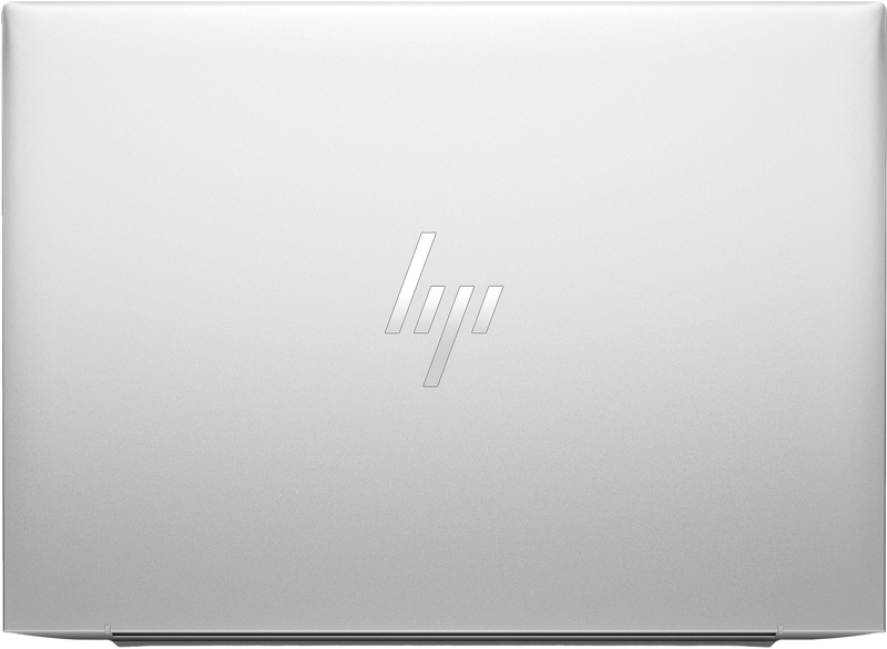 Looptop.se HP EliteBook 830 G10 laptop in silver aluminum with a minimalist lid design and centered HP logo