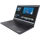 Looptop.se refurbished Lenovo ThinkPad P16v G1 laptop with 16-inch screen displaying video editing software