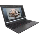 Looptop.se refurbished Lenovo ThinkPad P16v G1 mobile workstation with a 16-inch screen displaying 3D design software.