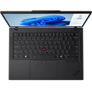 Looptop.se refurbished Lenovo ThinkPad T14 Gen 5 laptop, top-down view showing black keyboard and trackpoint.